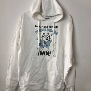 NWOT White Hoodie Featuring Muffin